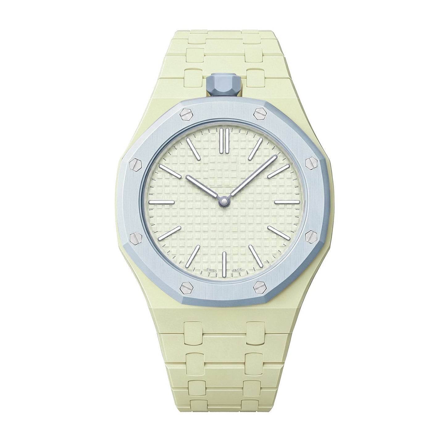 [LunaMar]OAK POP EXCLUSIVE CREAMY YELLOW BIOCERAMIC STRAP