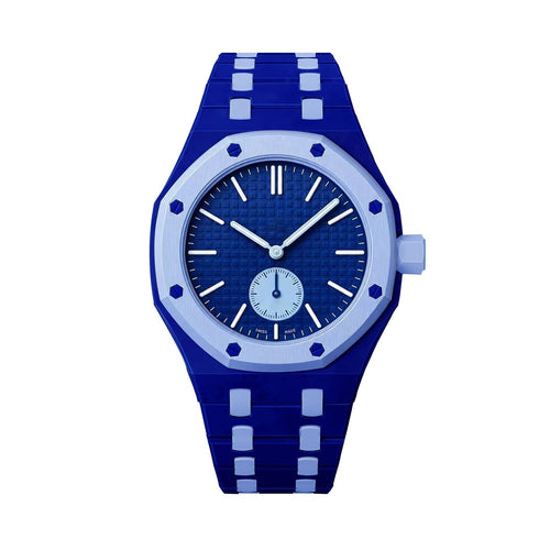 [LunaMar]OAK POP EXCLUSIVE DARK BLUE AND LIGHT BLUE BIOCERAMIC STRAP