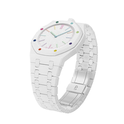 [LunaMar]OAK POP EXCLUSIVE WHITE BIOCERAMIC STRAP