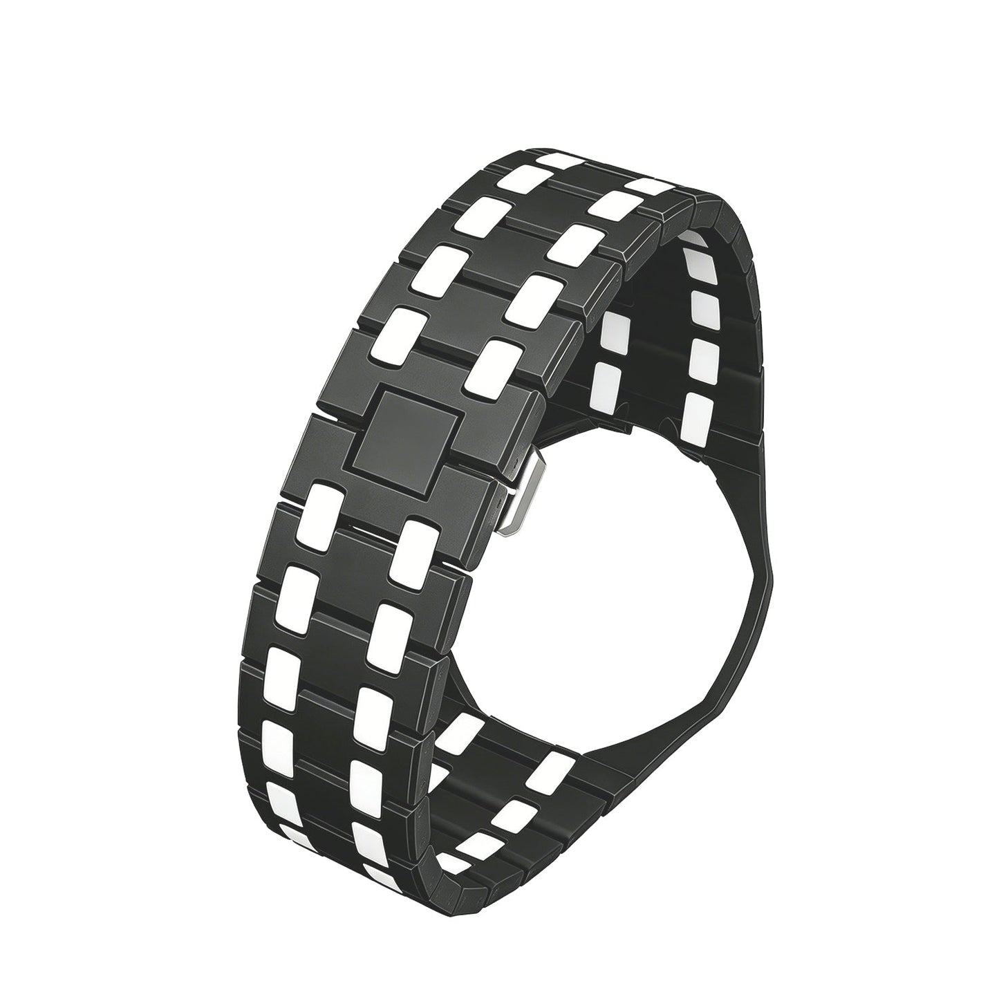 [LunaMar]OAK POP EXCLUSIVE BLACK AND WHITE BIOCERAMIC STRAP