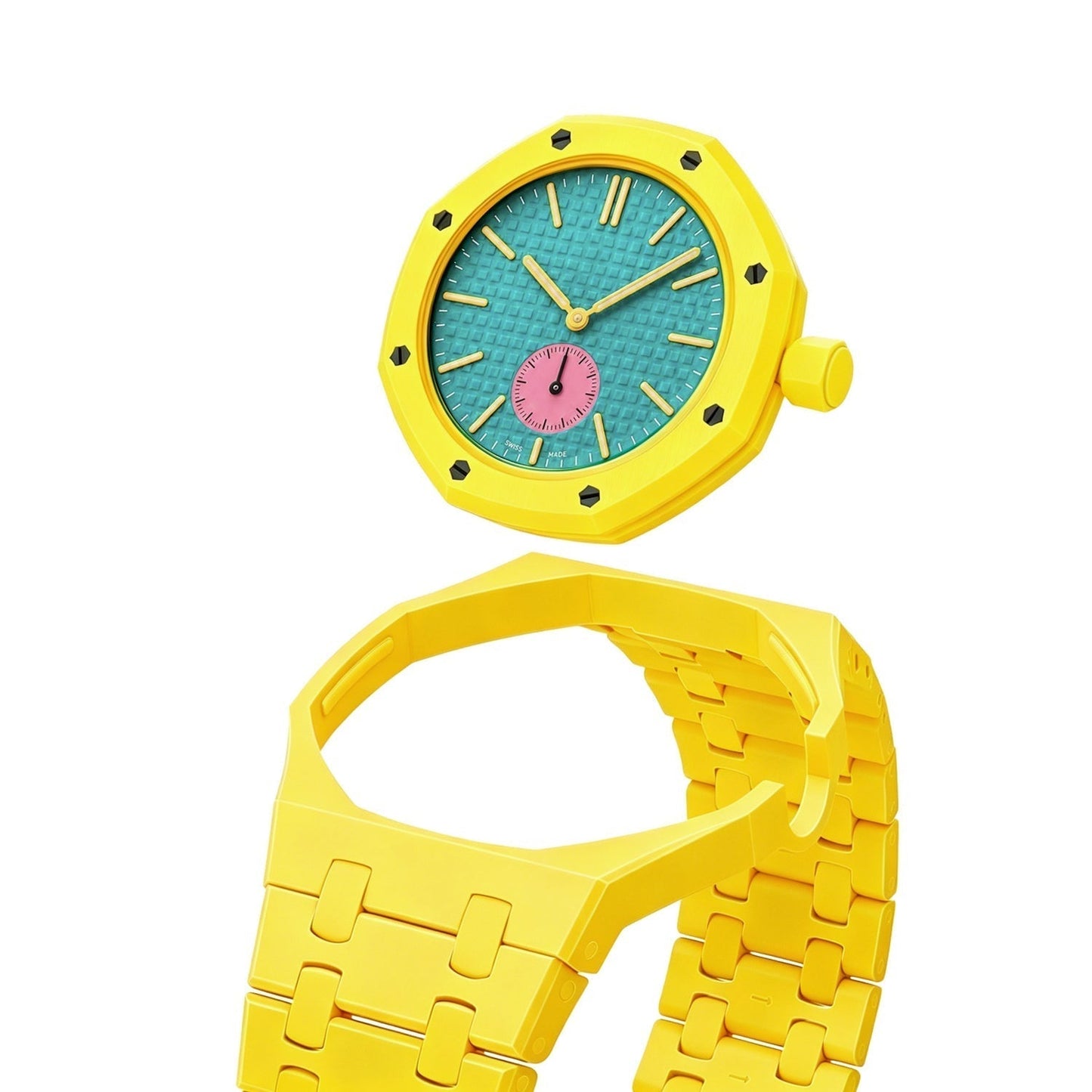 [LunaMar]OAK POP EXCLUSIVE YELLOW BIOCERAMIC STRAP
