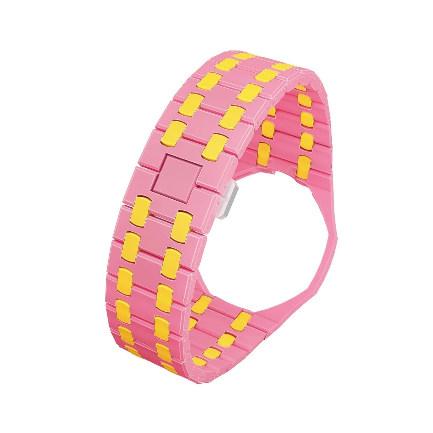 [LunaMar]OAK POP EXCLUSIVE PINK AND YELLOW BIOCERAMIC STRAP