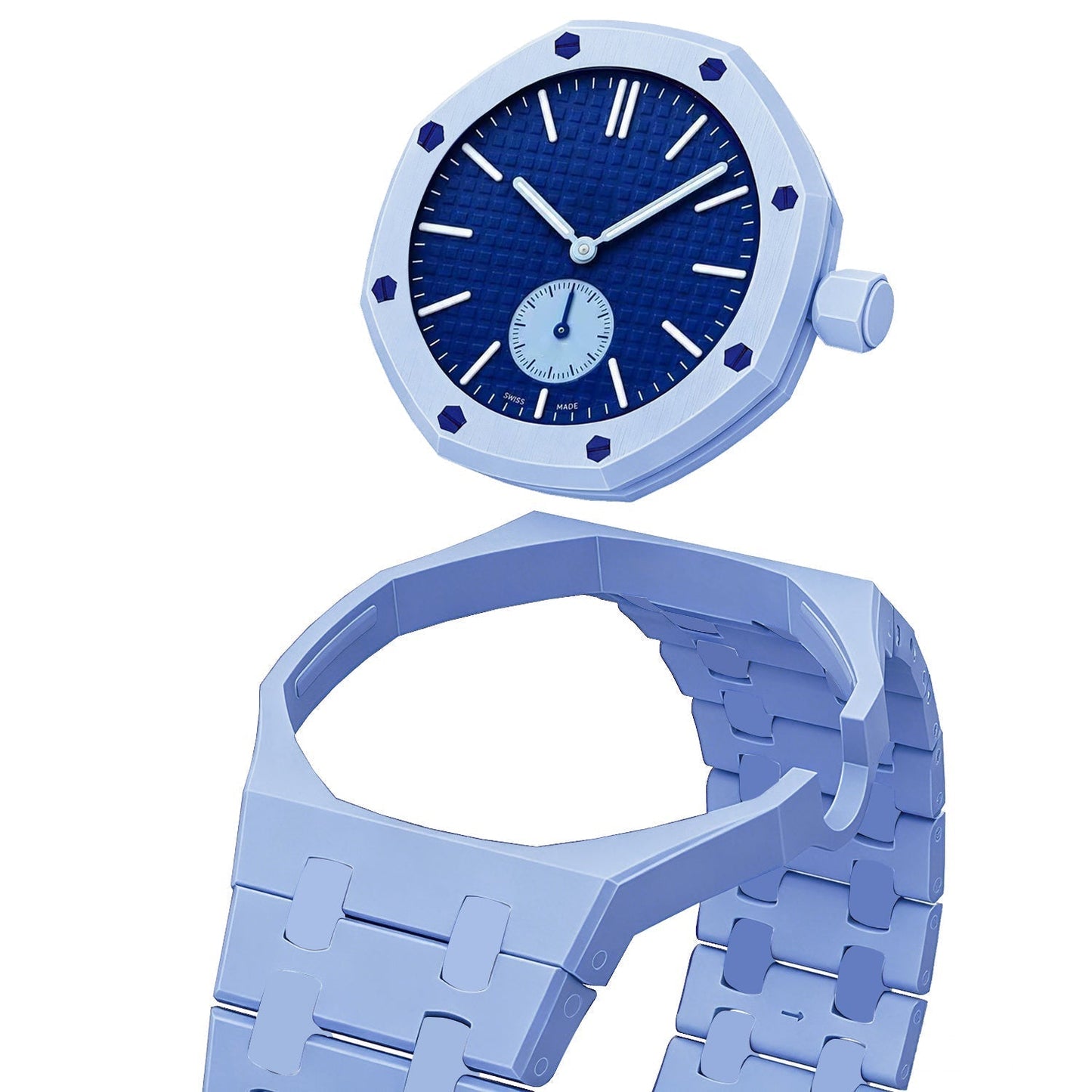 [LunaMar]OAK POP EXCLUSIVE LIGHT BLUE BIOCERAMIC STRAP
