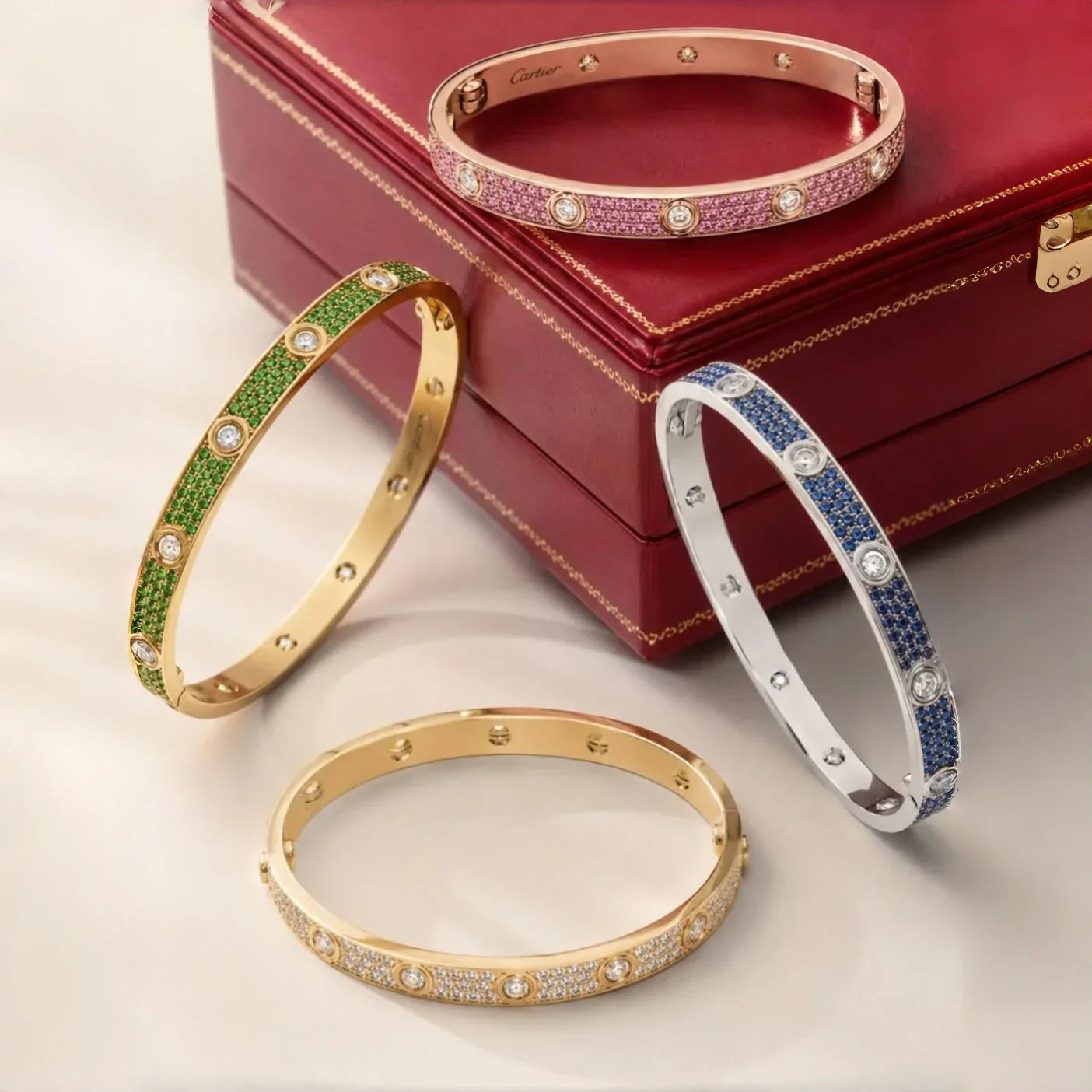 [LunaMar]CLASSIC 6.1MM LOVE BRACELET 10-DIAMOND FULL PAVÉ
