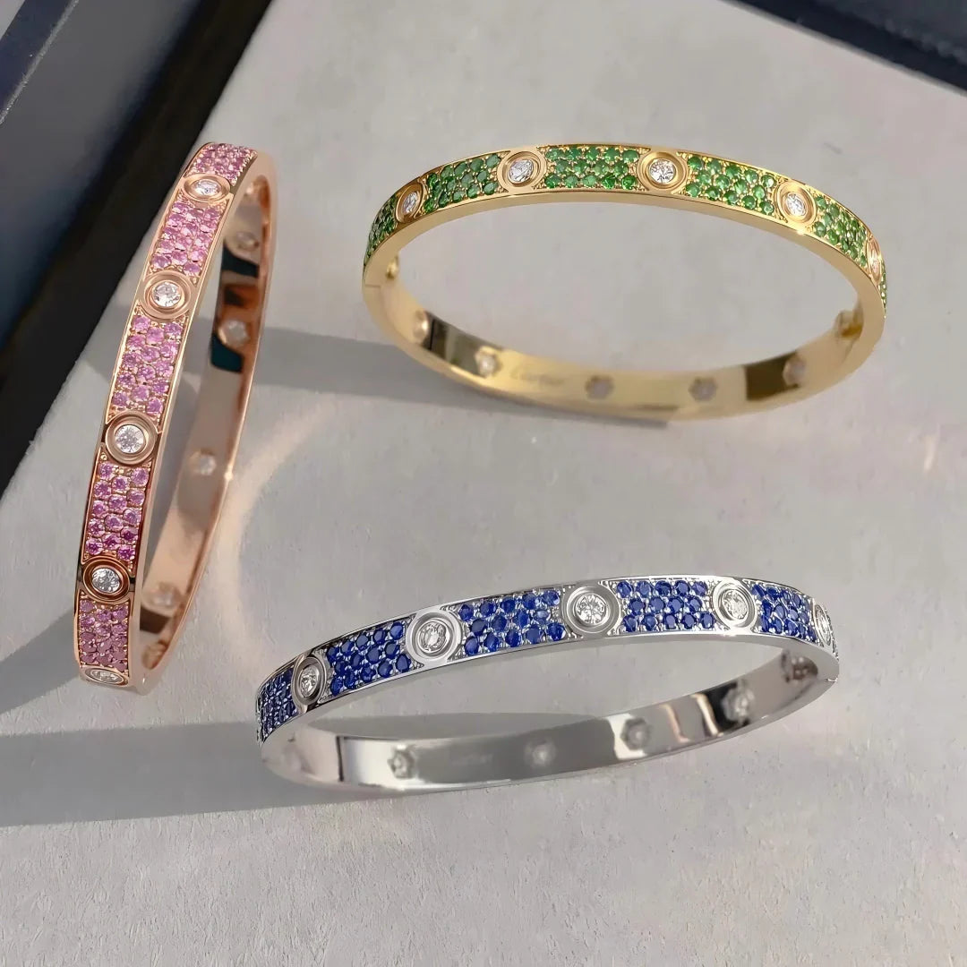 [LunaMar]CLASSIC 6.1MM LOVE BRACELET 10-DIAMOND FULL PAVÉ