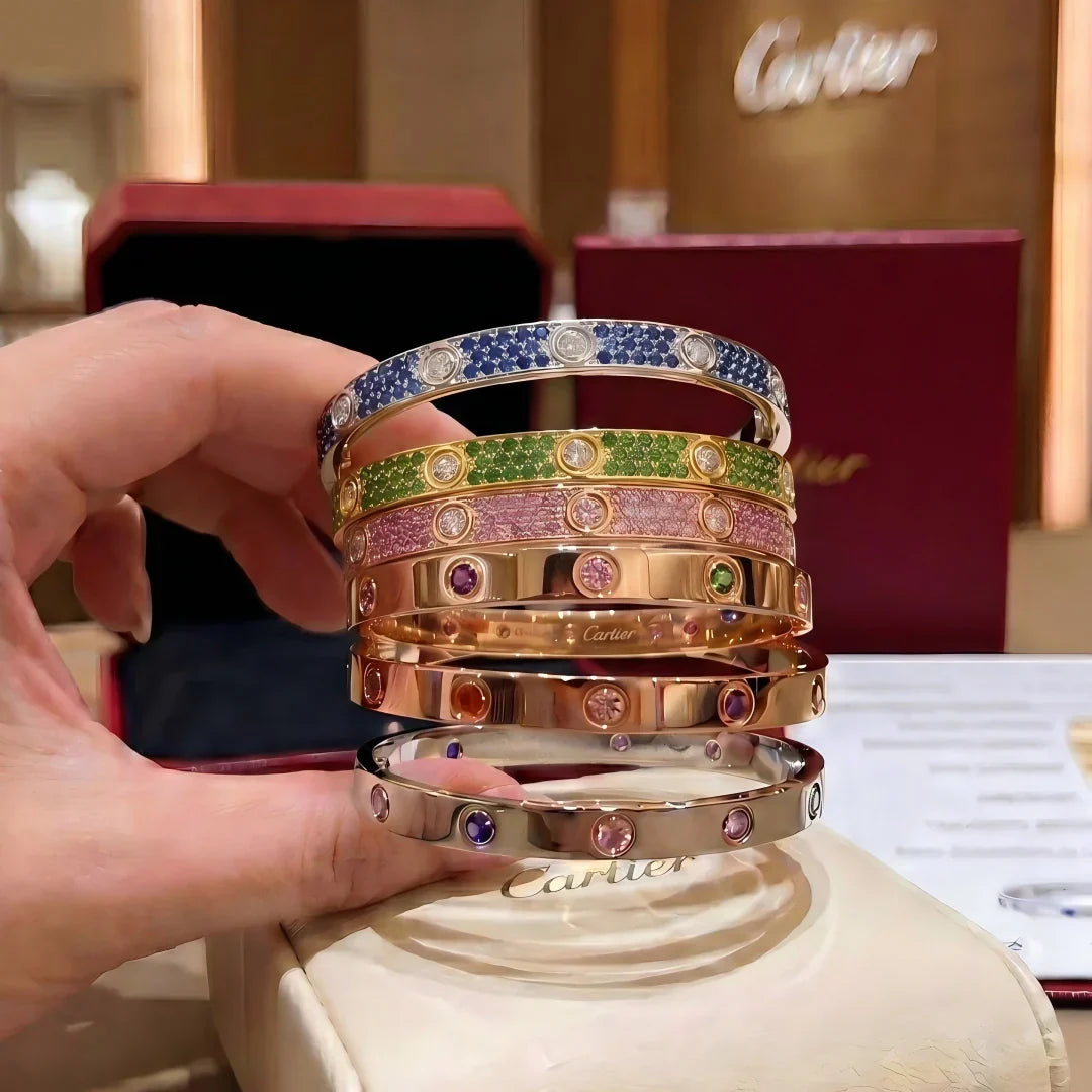 [LunaMar]CLASSIC 6.1MM LOVE BRACELET 10-DIAMOND FULL PAVÉ