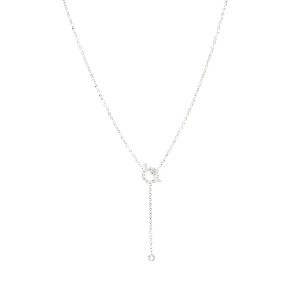 [LunaMar]FINESSE SILVER DIAMOND NECKLACE