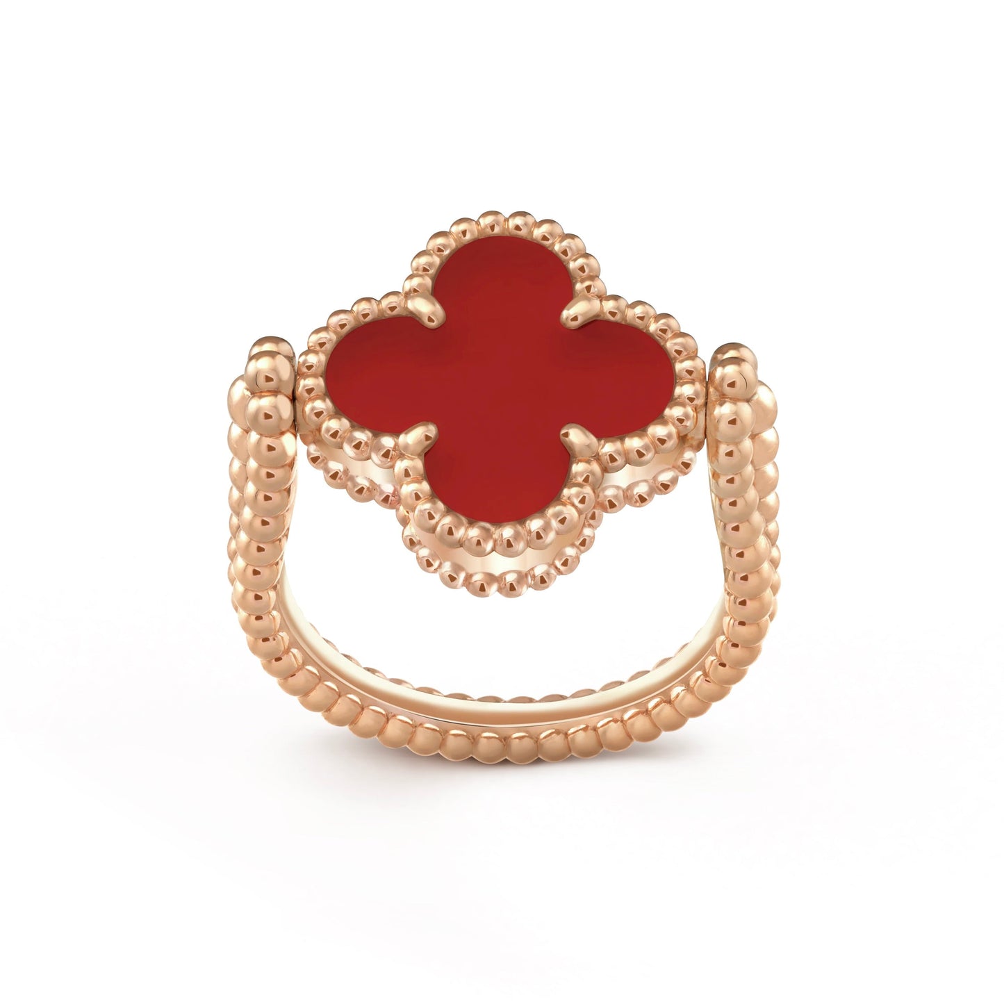 [LunaMar]LUCKY CLOVER ROSE GOLD REVERSIBLE RING