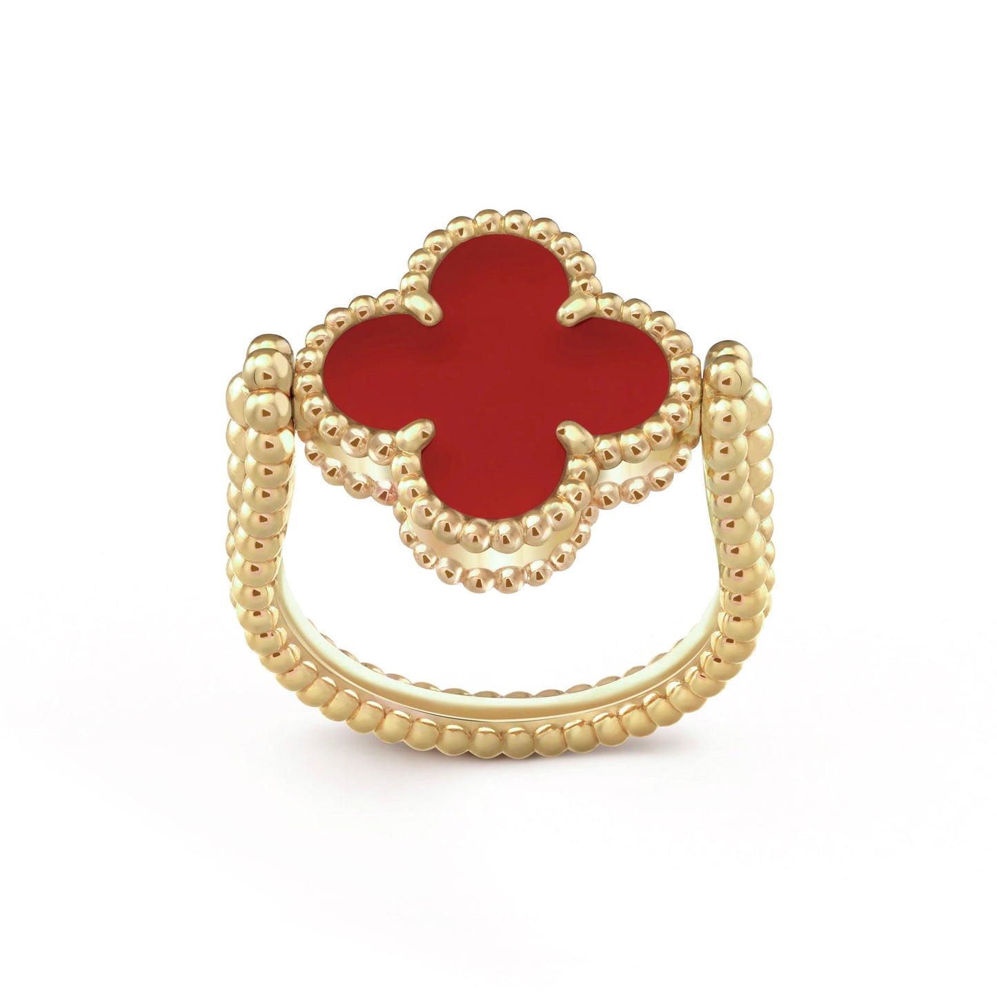 [LunaMar]LUCKY CLOVER GOLD REVERSIBLE RING