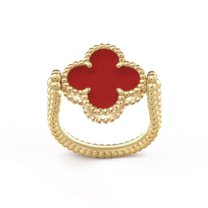 [LunaMar]LUCKY CLOVER GOLD REVERSIBLE RING