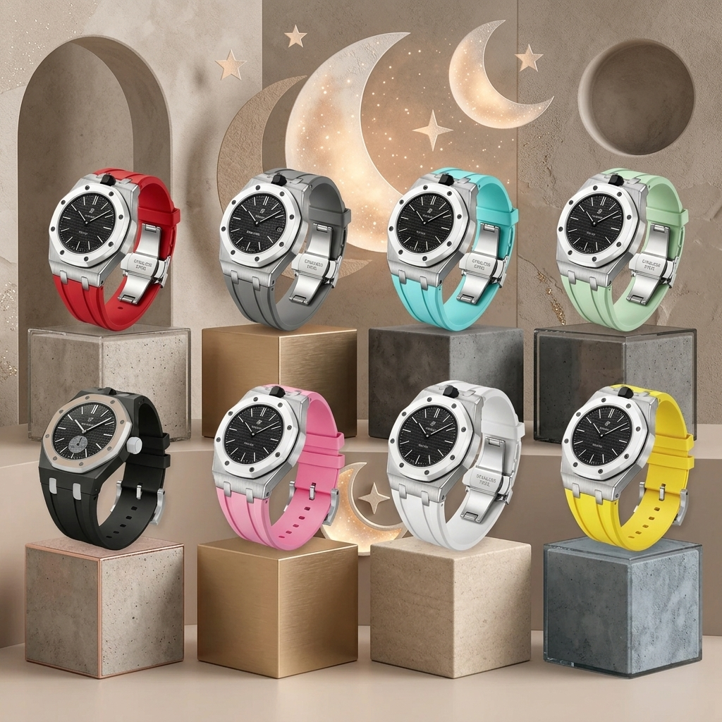 [LunaMar]Royal Oak Pop Exclusive Steel Case & Silicone Strap With Cradle