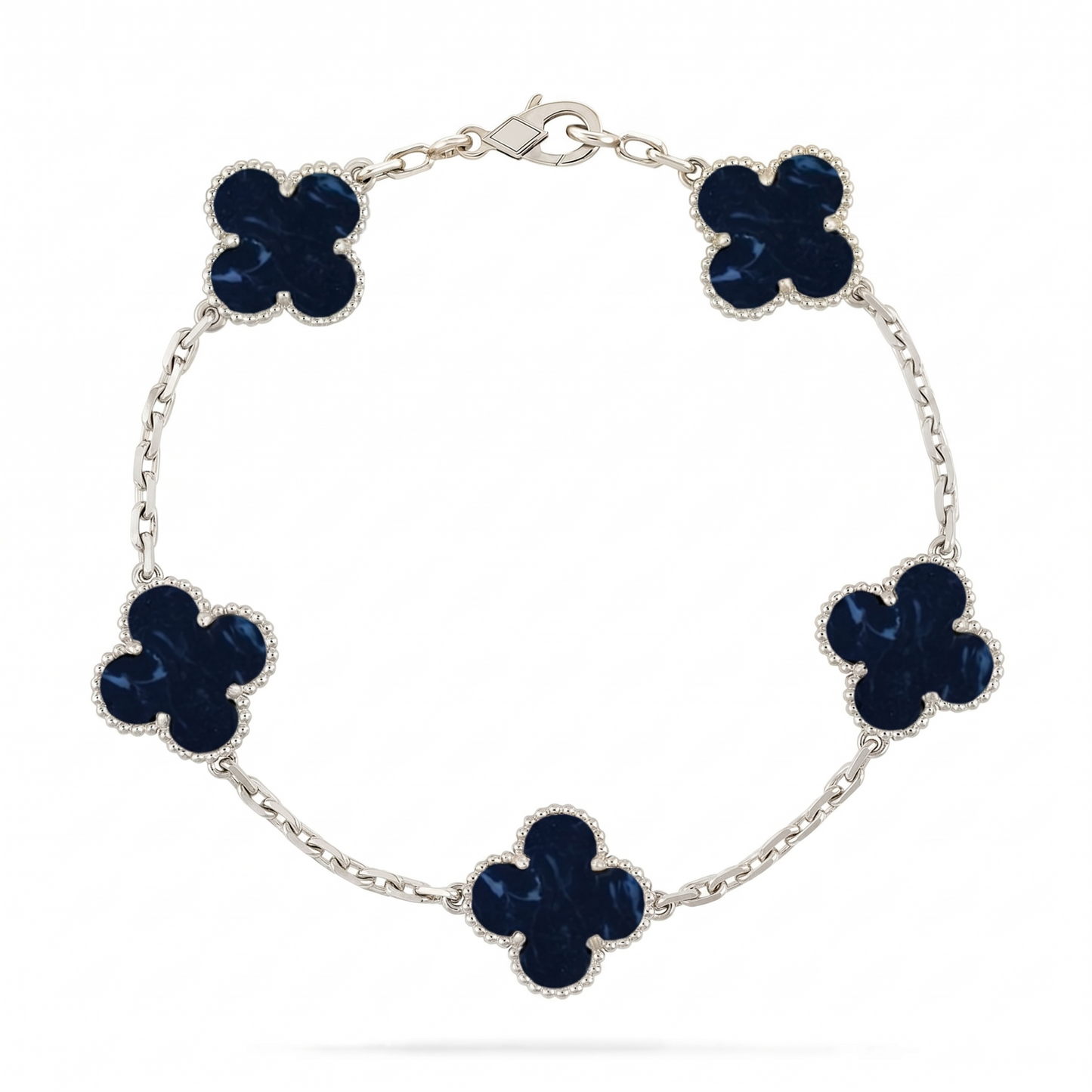 [LunaMar]LUCKY CLOVER 5-MOTIF BRACELET - PIETERSITE COLLECTION