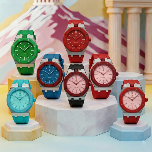 [LunaMar]ROYAL OAK POP EXCLUSIVE STEEL CASE & SILICONE STRAP