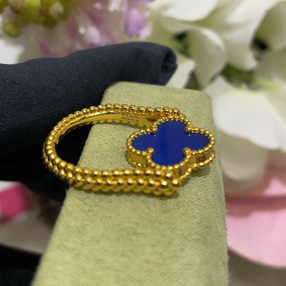 [LunaMar]LUCKY CLOVER GOLD REVERSIBLE RING