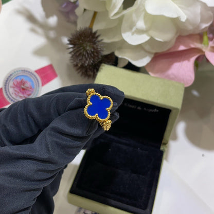 [LunaMar]LUCKY CLOVER GOLD REVERSIBLE RING