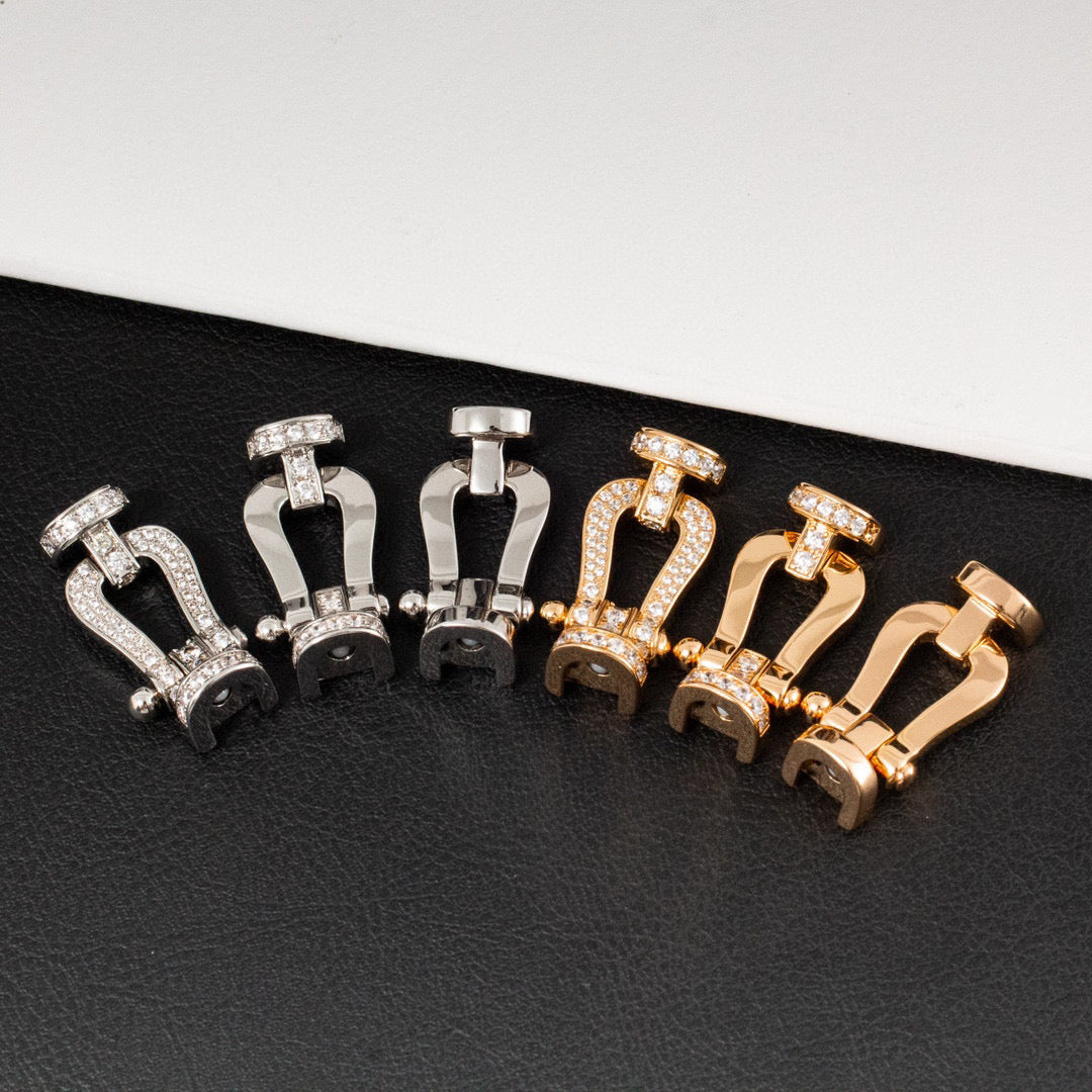 [LunaMar]FORCE LARGE HORSESHOE FULL DIAMOND BRACELET - GOLD
