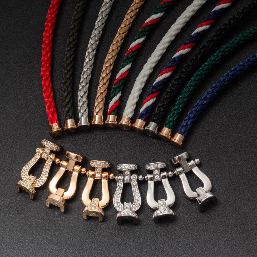 [LunaMar]FORCE LARGE HORSESHOE BRACELET - WHITE GOLD