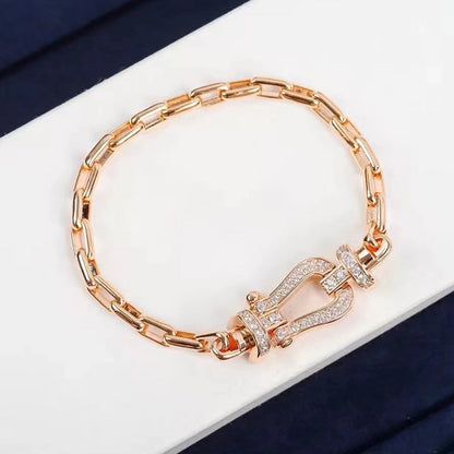 [LunaMar]FORCE LARGE HORSESHOE CLASP METAL BRACELET