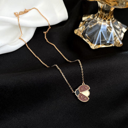 [LunaMar]LUCKY CARNELIAN LADYBUG CHARM NECKLACE