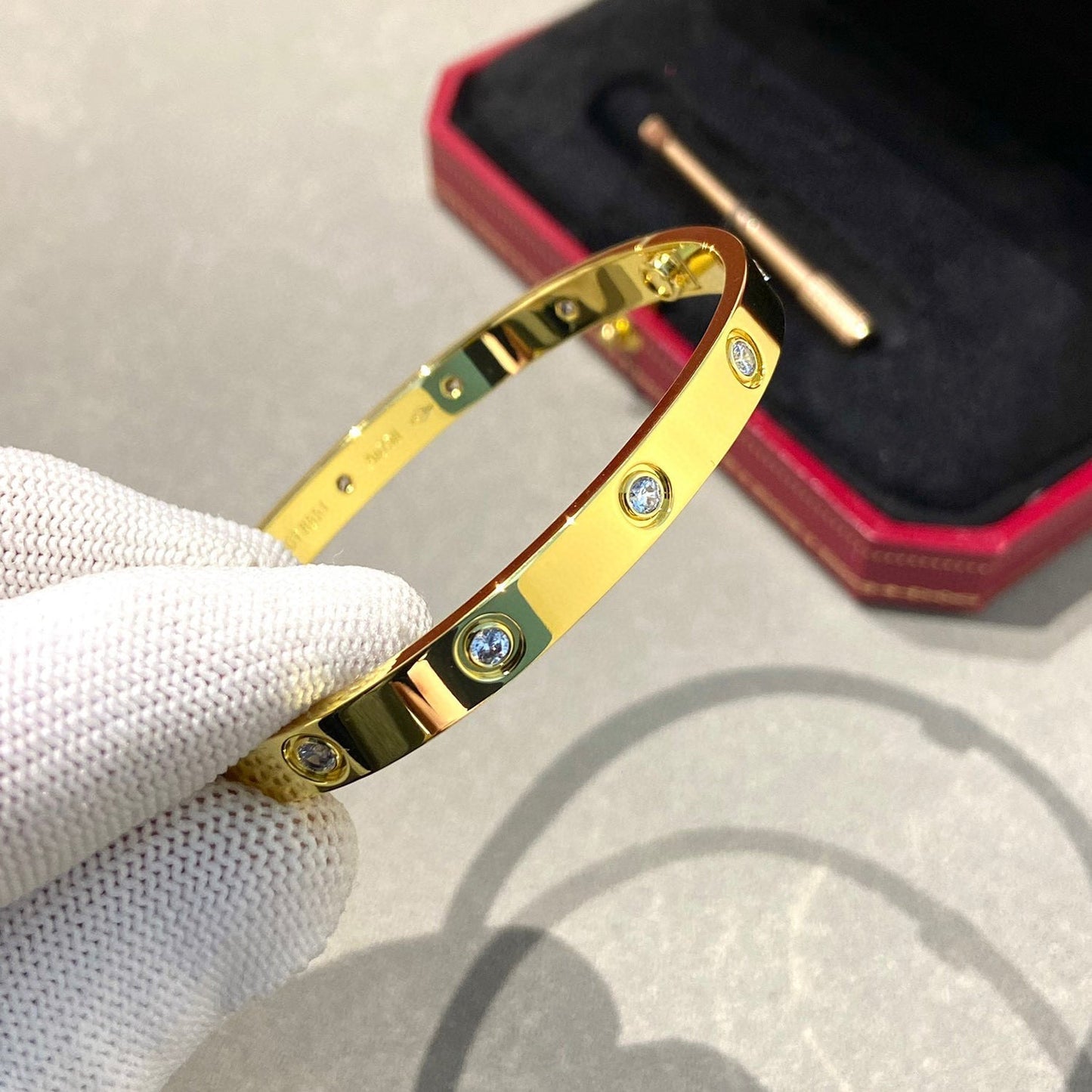 [LunaMar]CLASSIC 6.1MM LOVE BANGLE - 10-DIAMOND