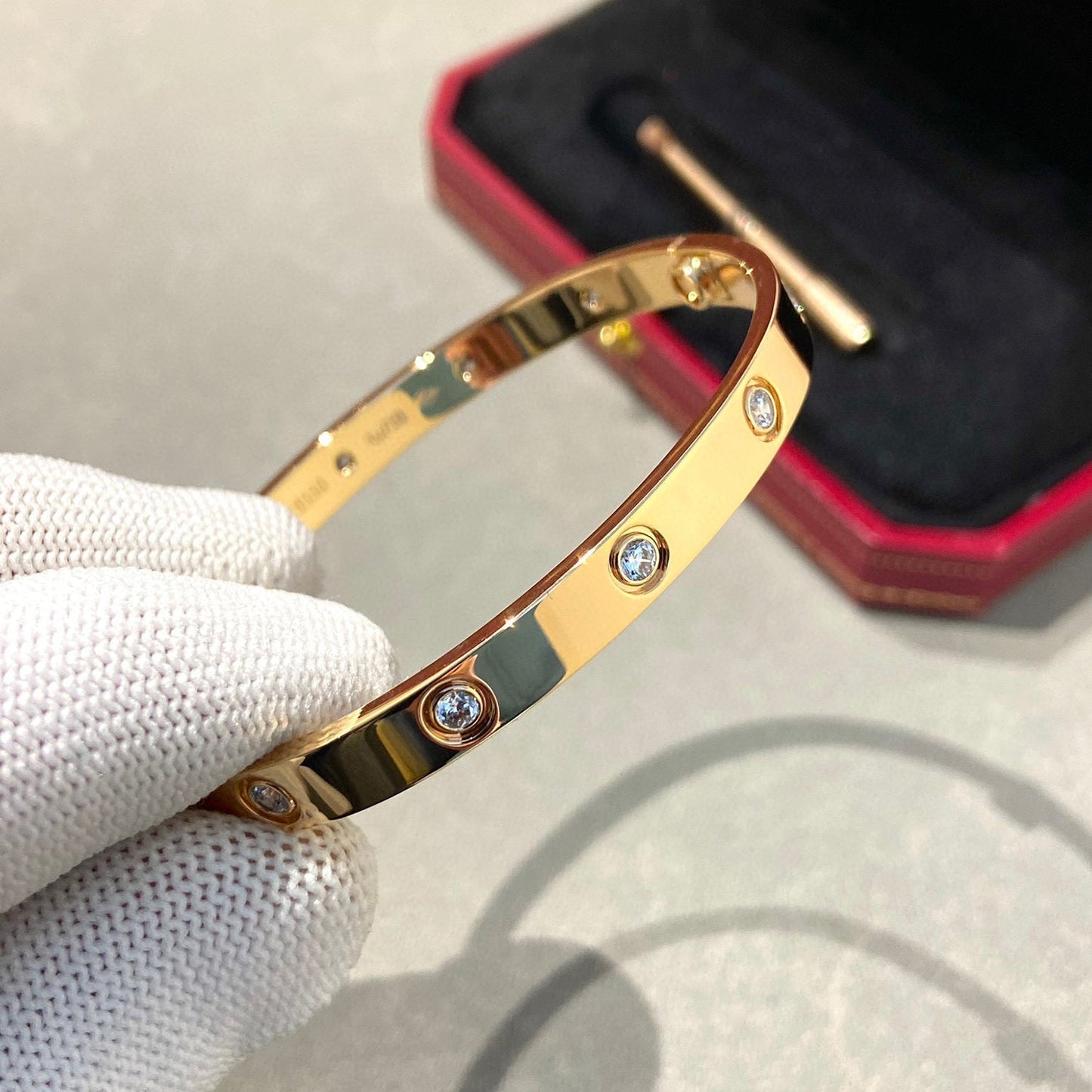 [LunaMar]CLASSIC 6.1MM LOVE BANGLE - 10-DIAMOND