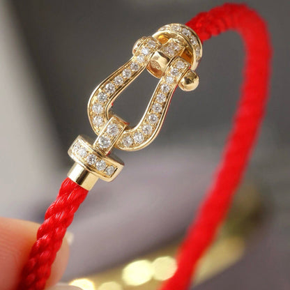 [LunaMar]FORCE LARGE HORSESHOE FULL DIAMOND BRACELET - WHITE GOLD