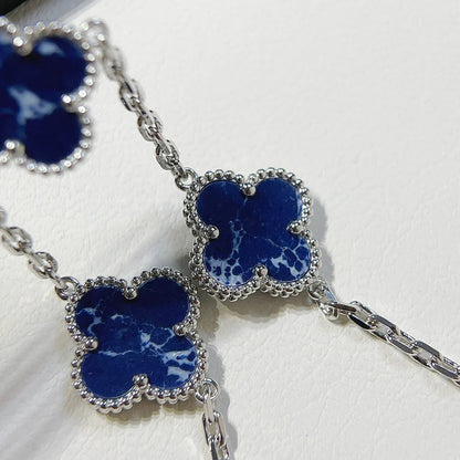 [LunaMar]LUCKY CLOVER 5-MOTIF BRACELET - PIETERSITE COLLECTION