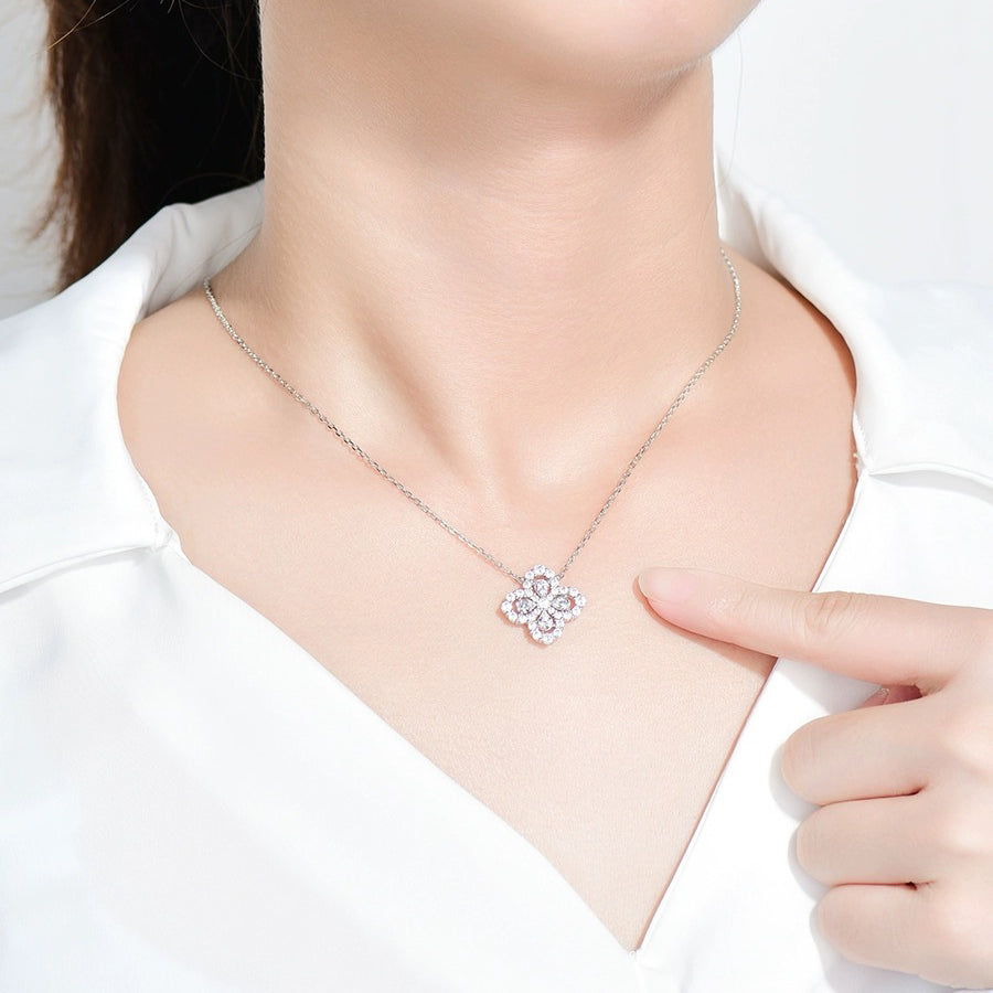 [LunaMar]LOOP NECKLACE FULL MOTIF DIAMOND 16MM MULTIPLE COLORS