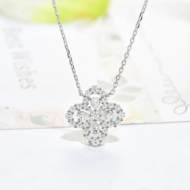 [LunaMar]LOOP NECKLACE FULL MOTIF DIAMOND 16MM MULTIPLE COLORS