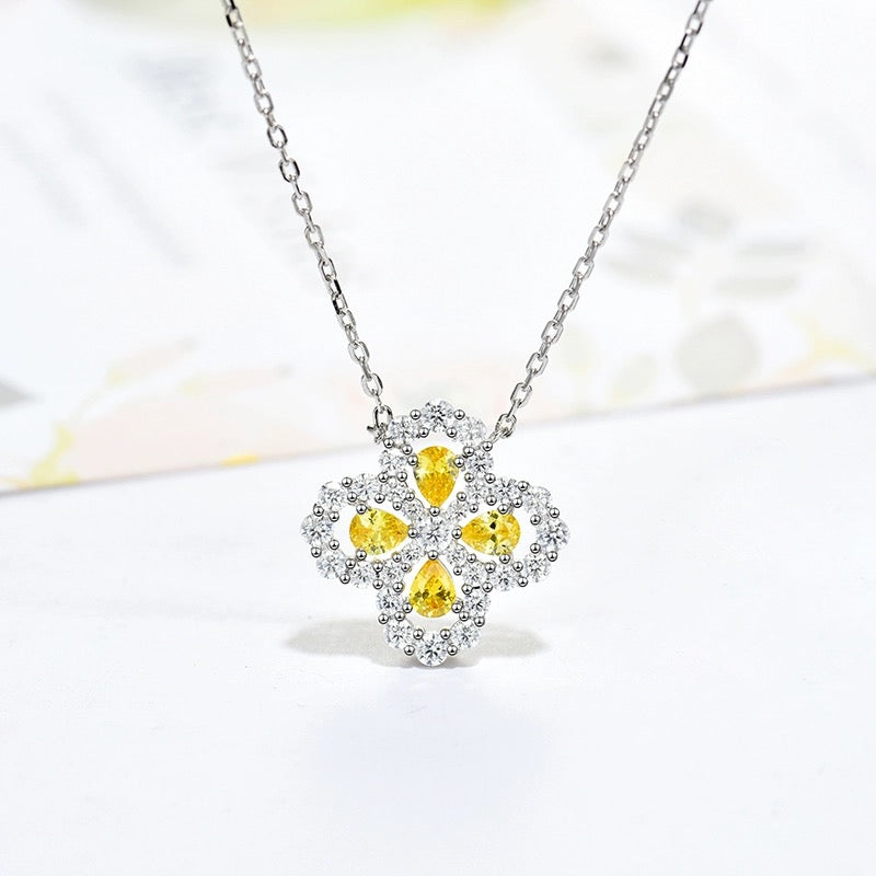 [LunaMar]LOOP NECKLACE FULL MOTIF DIAMOND 16MM MULTIPLE COLORS
