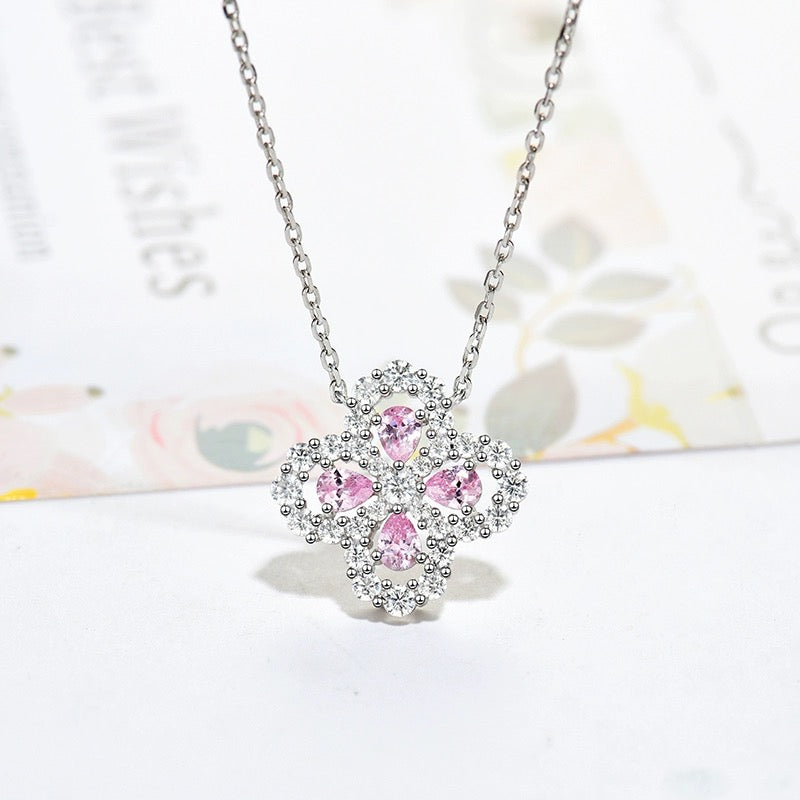 [LunaMar]LOOP NECKLACE FULL MOTIF DIAMOND 16MM MULTIPLE COLORS