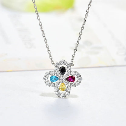 [LunaMar]LOOP NECKLACE FULL MOTIF DIAMOND 16MM MULTIPLE COLORS