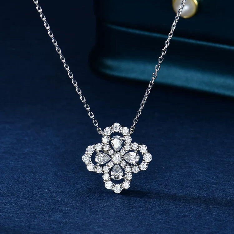 [LunaMar]LOOP NECKLACE FULL MOTIF DIAMOND 16MM MULTIPLE COLORS