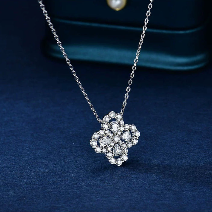 [LunaMar]LOOP NECKLACE FULL MOTIF DIAMOND 16MM MULTIPLE COLORS