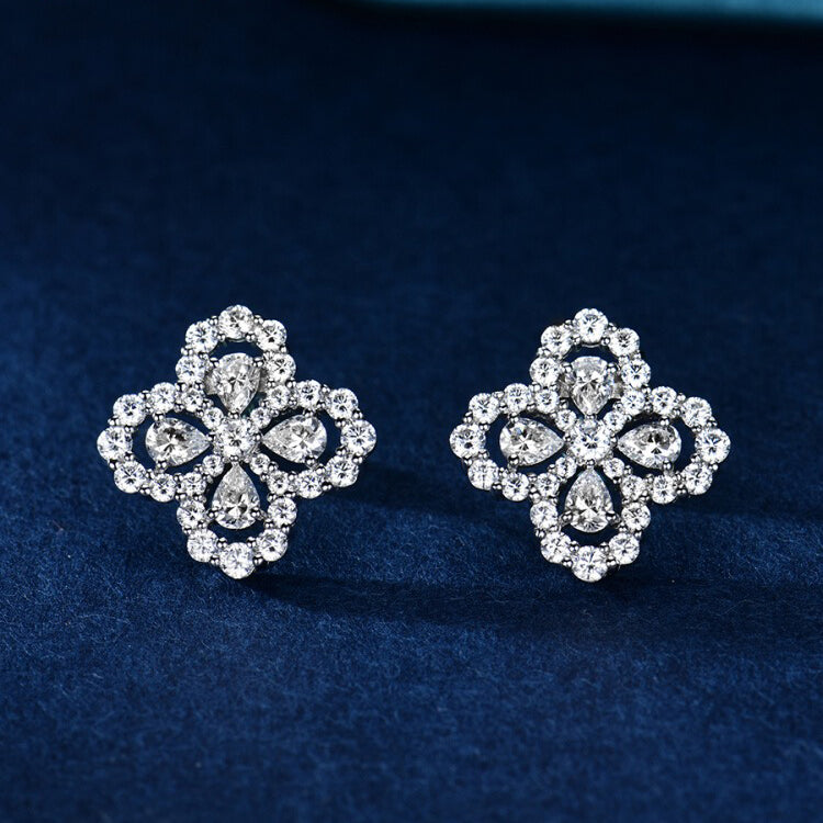 [LunaMar]LOOP EARRINGS FULL MOTIF DIAMOND 16MM