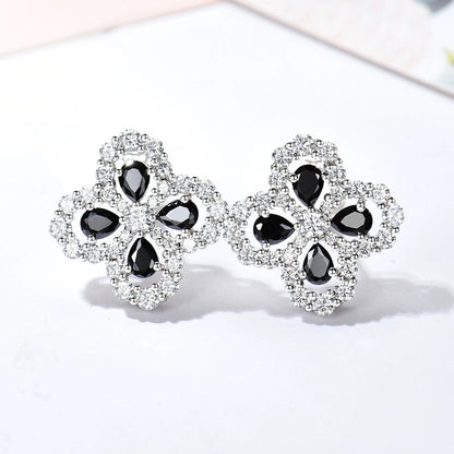 [LunaMar]LOOP EARRINGS FULL MOTIF DIAMOND 16MM