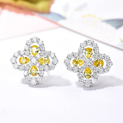 [LunaMar]LOOP EARRINGS FULL MOTIF DIAMOND 16MM