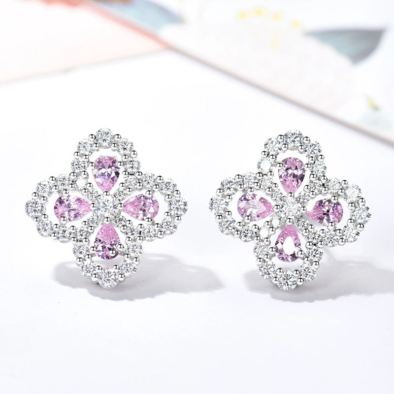 [LunaMar]LOOP EARRINGS FULL MOTIF DIAMOND 16MM