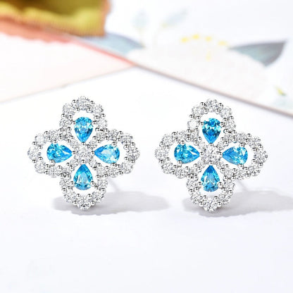[LunaMar]LOOP EARRINGS FULL MOTIF DIAMOND 16MM