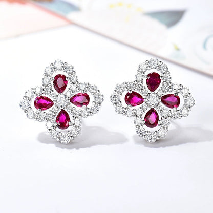 [LunaMar]LOOP EARRINGS FULL MOTIF DIAMOND 16MM