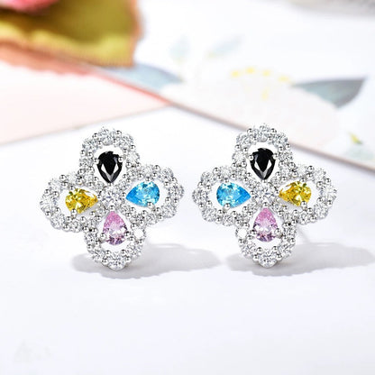 [LunaMar]LOOP EARRINGS FULL MOTIF DIAMOND 16MM