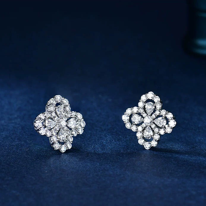 [LunaMar]LOOP EARRINGS FULL MOTIF DIAMOND 16MM