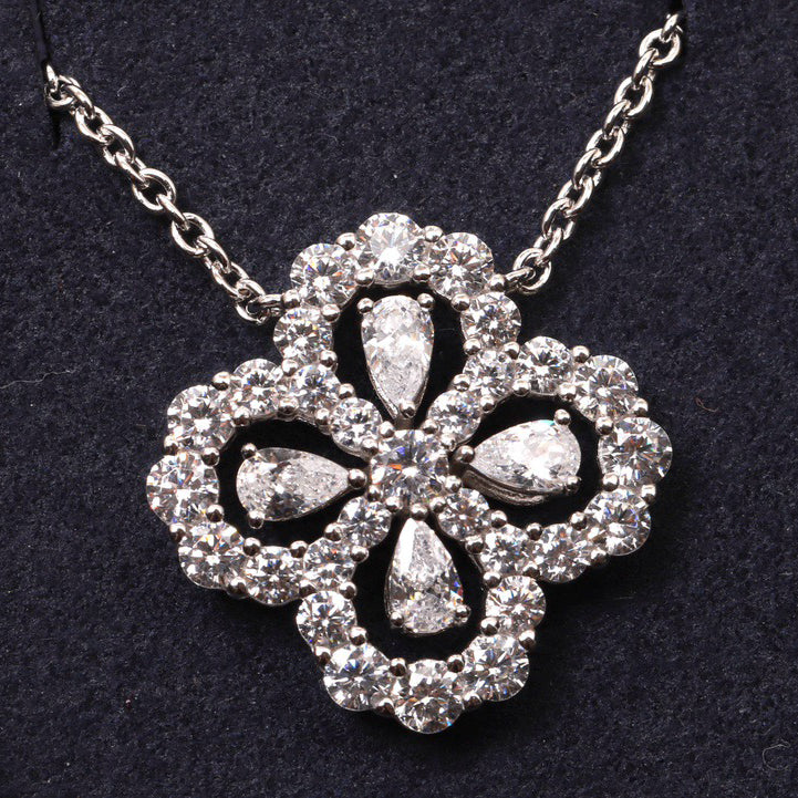 [LunaMar]LOOP NECKLACE FULL MOTIF DIAMOND 16MM MULTIPLE COLORS