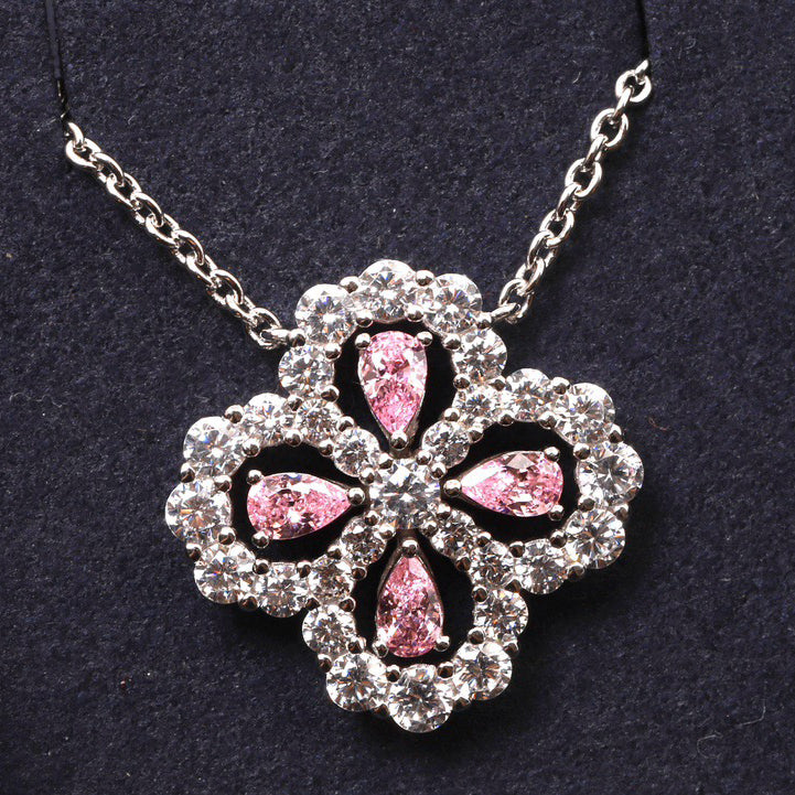 [LunaMar]LOOP NECKLACE FULL MOTIF DIAMOND 16MM MULTIPLE COLORS