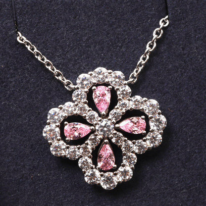 [LunaMar]LOOP NECKLACE FULL MOTIF DIAMOND 16MM MULTIPLE COLORS