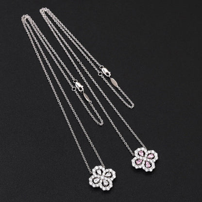 [LunaMar]LOOP NECKLACE FULL MOTIF DIAMOND 16MM MULTIPLE COLORS