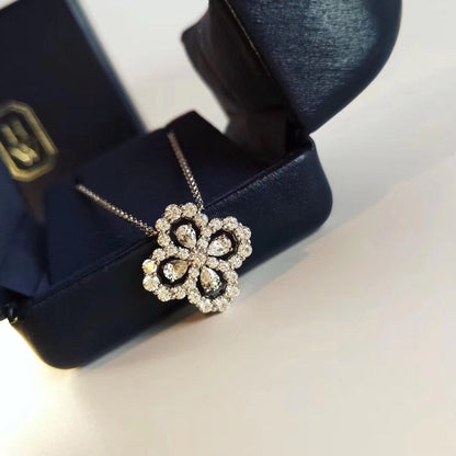 [LunaMar]LOOP NECKLACE FULL MOTIF DIAMOND 16MM MULTIPLE COLORS