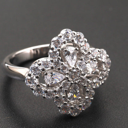 [LunaMar]LOOP RING FULL MOTIF DIAMOND 16MM SILVE