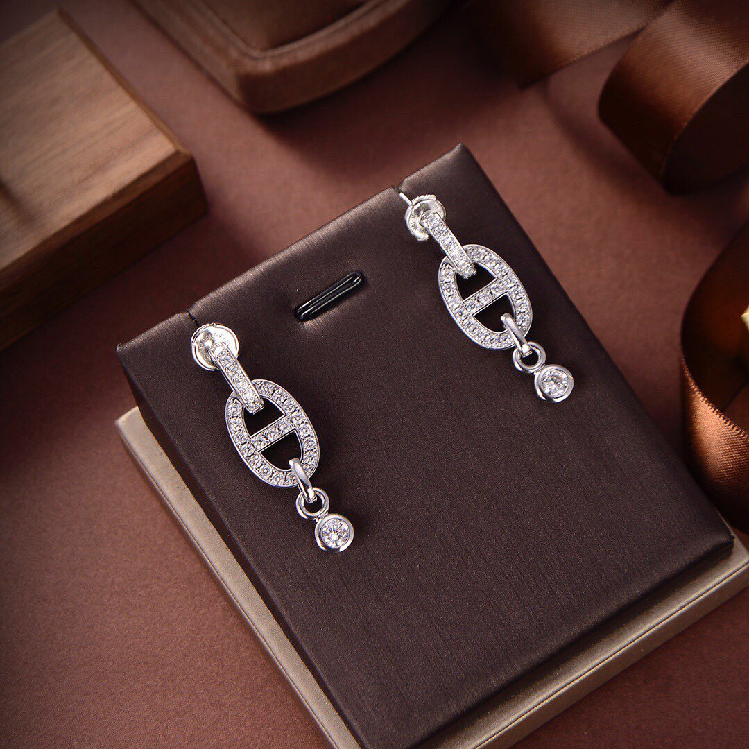 [LunaMar]HM CHAINE DIAMOND EARRINGS