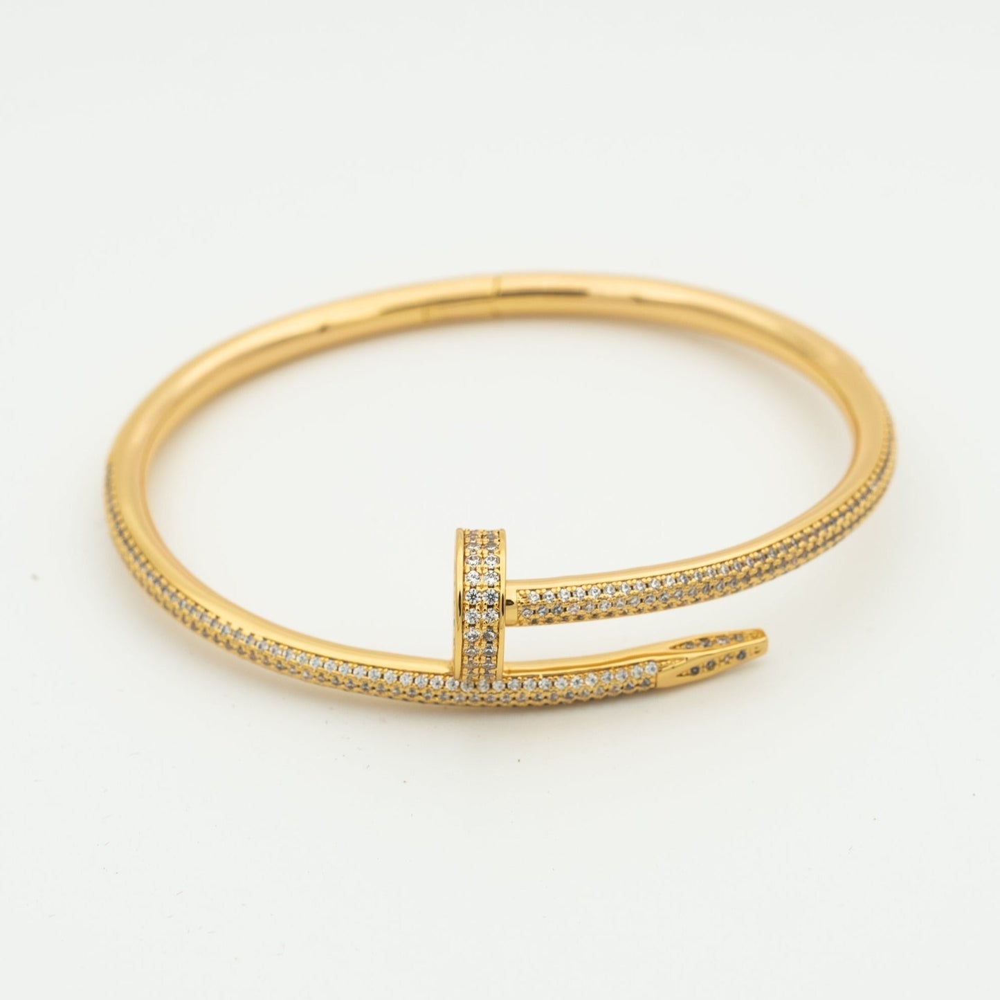 [LunaMar]JUSTE UN CLOU 3.5MM FULL PAVÉ NAIL BANGLE